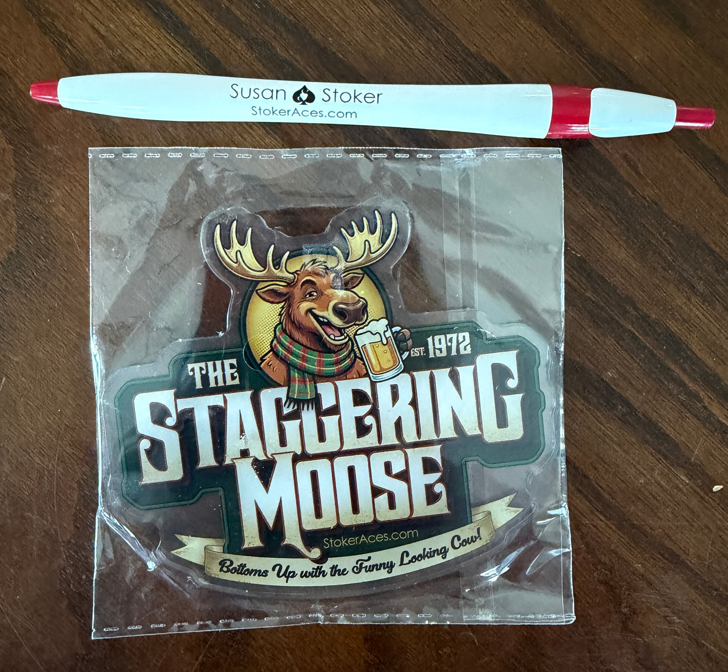 Staggering Moose Acrylic Magnet