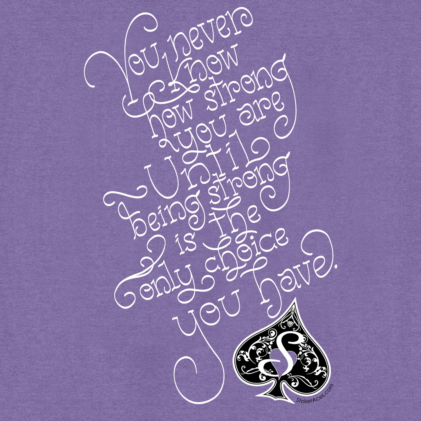 Heather Purple VNECK Strong-Choice T-shirt