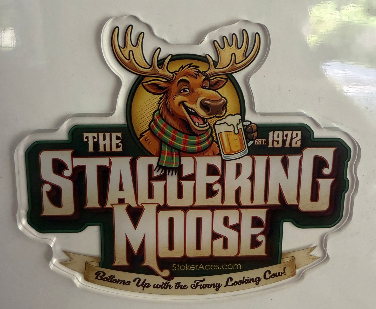 Staggering Moose Acrylic Magnet