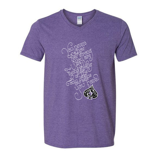 Heather Purple VNECK Strong-Choice T-shirt